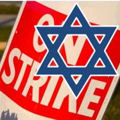 Israeli Embassy on strike