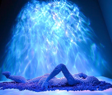Lego art swimmer