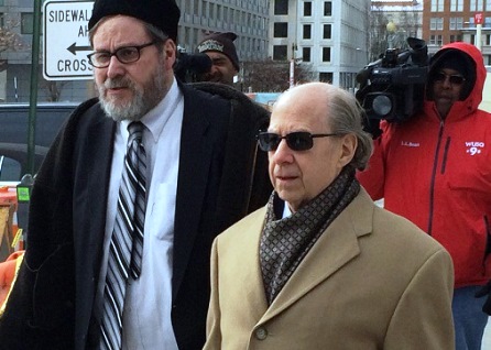 Rabbi Freundel with lawyer