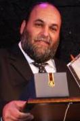 Rabbi Silberhaft and his award
