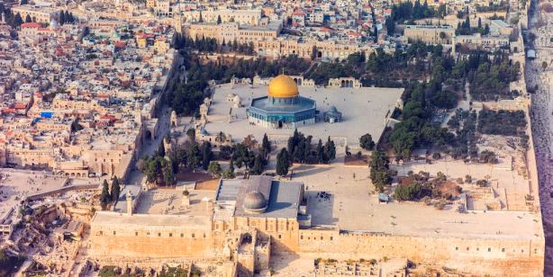 Temple Mount arial view from south FULL